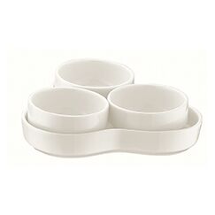 Набор из 3-х соусников на подставке White, форма Банкет, Bonna