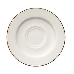 Блюдце d=160 мм, Retro, коричневый край, Bonna 