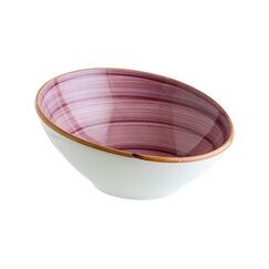 Салатник со скошенным краем d=220 мм, 850 мл, h=60/105 мм, Aura Black Berry, форма Ванто, Bonna 