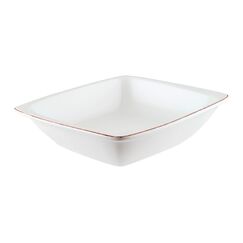 Салатник прямоугольный 190*170 мм, 650 мл, h=45 мм, Retro, коричневый край, форма Мув, Bonna 