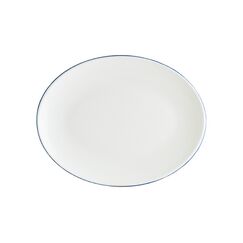 Блюдо овальное 310*240 мм, Retro, синий край, форма Мув, Bonna 