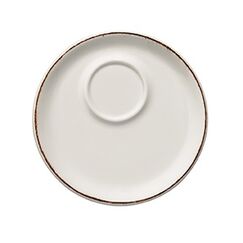 Блюдце d=120 мм, Retro, коричневый край, форма Банкет, Bonna 