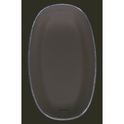 Блюдо овальное 150*85 мм, Retro, коричневый край, форма Гурмэ, Bonna 