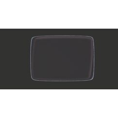 Блюдо прямоугольное 230*160 мм, Retro, коричневый край, форма Мув, Bonna 