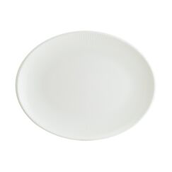 Блюдо овальное 360*280 мм, Iris, цвет белый, форма Мув, Bonna 