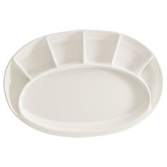 Менажница овальная 7-ми секционная 330*215 мм, White, форма Гурмэ, Bonna 