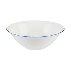 Салатник d=200 мм, 900 мл, h=70 мм, Retro, синий край, форма Гурмэ, Bonna 