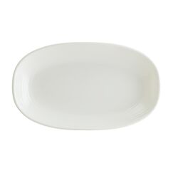 Блюдо овальное 240*140 мм, White Loop, узкая полоска, Bonna 