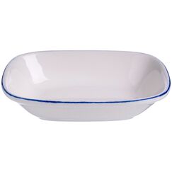 Салатник 140*100 мм, 160 мл, h=35 мм, Retro, синий край, форма Гурмэ, Bonna 