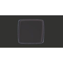 Тарелка прямоугольная без полей 270*250 мм, Retro, коричневый край, форма Мув, Bonna 