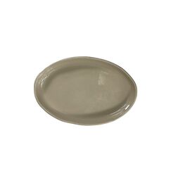 Блюдо овальное 150*100 мм, цвет оливковый, Ground & Craft, волнистый край, Bonna