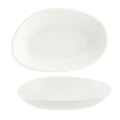 Соусник овальный 70 мл, 120*80 мм, h=22 мм, White, форма Ваго, волнистый край, Bonna