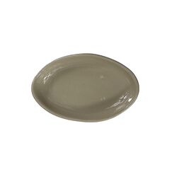 Блюдо овальное 240*160 мм, цвет оливковый, Ground & Craft, волнистый край, Bonna