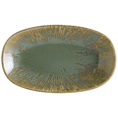 Блюдо овальное 150*85 мм, Snell, цвет зеленый, форма Гурмэ, Bonna 