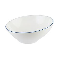 Салатник со скошенным краем d=160 мм, 350 мл, h=55/75 мм, Retro, синий край, форма Ванто, Bonna 