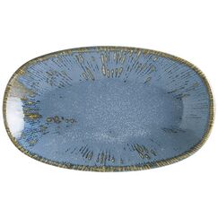 Блюдо овальное 190*110 мм, Snell, цвет голубой, форма Гурмэ, Bonna 