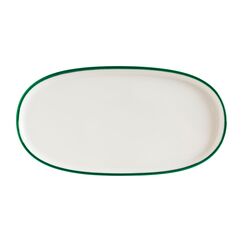 Блюдо овальное 210*100 мм, Linea, цвет зеленый, форма Хюгге, Bonna 