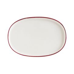 Блюдо овальное 340*230 мм, Linea, цвет бургундский, форма Хюгге, Bonna 