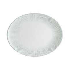 Блюдо овальное 200*160 мм, Iris, цвет серый, форма Мув, Bonna