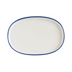 Блюдо овальное 340*230 мм, Linea, цвет синий, форма Хюгге, Bonna 