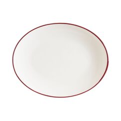 Блюдо овальное 310*240 мм, Linea, цвет бургундский, форма Мув, Bonna 