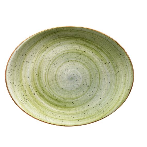 Блюдо овальное 360*280 мм, Aura Therapy, форма Мув, Bonna 