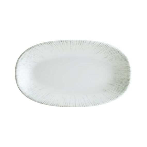 Блюдо овальное 290*170 мм, Iris, цвет серый, форма Гурмэ, Bonna 