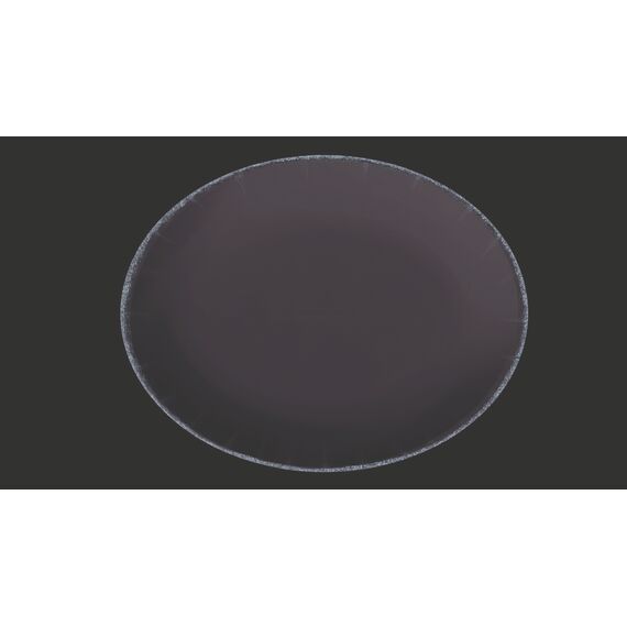 Блюдо овальное 360*280 мм, Retro, коричневый край, форма Мув, Bonna 
