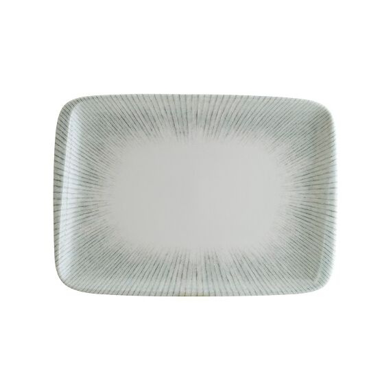 Блюдо прямоугольное 230*160 мм, Iris, цвет серый, форма Мув, Bonna 