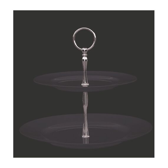 Этажерка 2-х ярусная d=25/27 см. h=24,5 см. White, Bonna