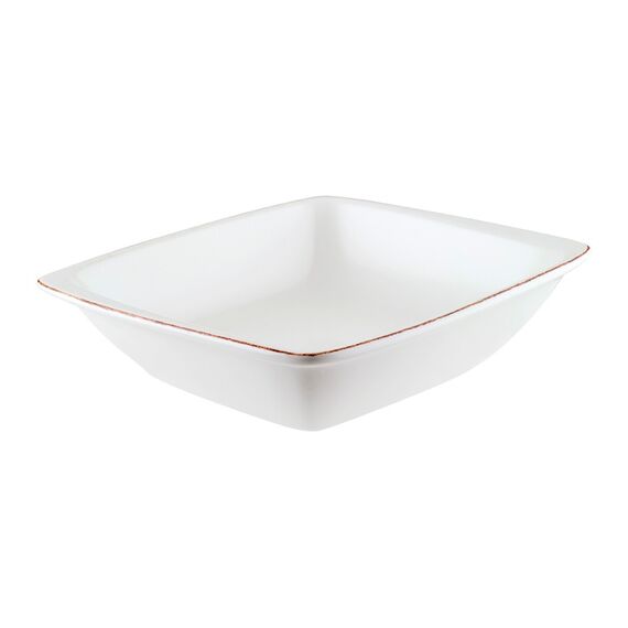 Салатник прямоугольный 190*170 мм, 650 мл, h=45 мм, Retro, коричневый край, форма Мув, Bonna 