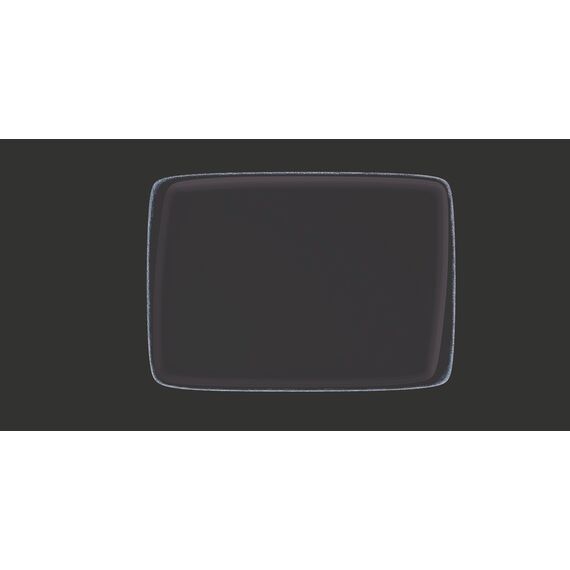 Блюдо прямоугольное 230*160 мм, Retro, коричневый край, форма Мув, Bonna 