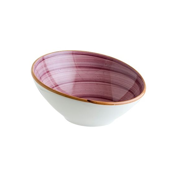 Салатник со скошенным краем d=180 мм, 450 мл, h=50/82 мм, Aura Black Berry, форма Ванто, Bonna 