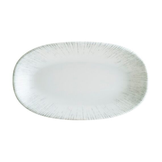 Блюдо овальное 340*190 мм, Iris, цвет серый, форма Гурмэ, Bonna 
