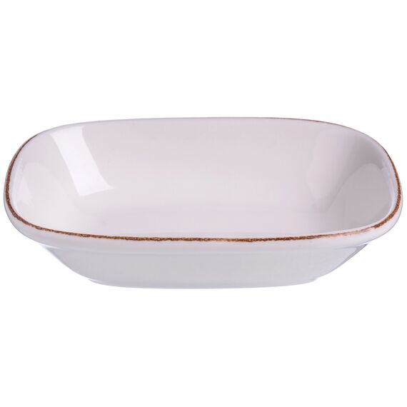 Салатник 140*100 мм, 160 мл, h=35 мм, Retro, коричневый край, форма Гурмэ, Bonna 