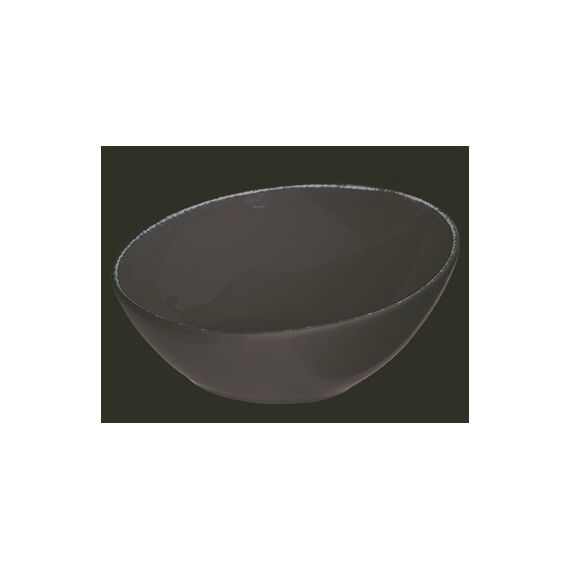 Салатник со скошенным краем d=180 мм, 450 мл, h=50/82 мм, Retro, коричневый край, форма Ванто, Bonna 