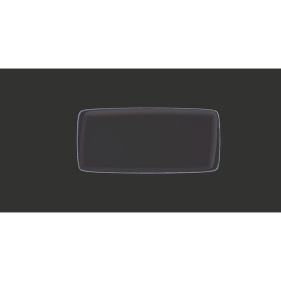 Блюдо прямоугольное 340*160 мм, Retro, коричневый край, форма Мув, Bonna 