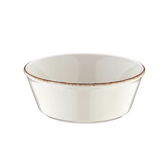 Салатник штабелируемый d=120 мм, 290 мл, h=47 мм, Retro, коричневый край, форма Банкет, Bonna 