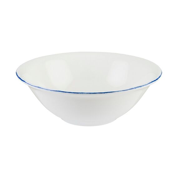 Салатник d=200 мм, 900 мл, h=70 мм, Retro, синий край, форма Гурмэ, Bonna 