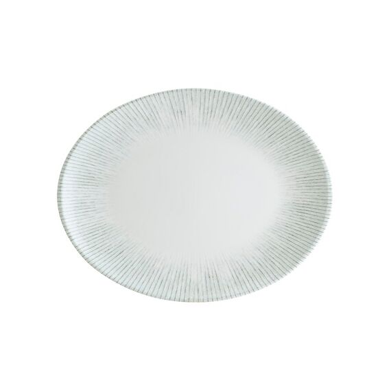 Блюдо овальное 250*190 мм, Iris, цвет серый, форма Мув, Bonna 