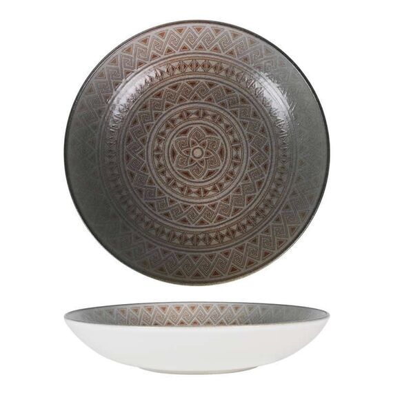 Тарелка глубокая d=230 мм, 1000 мл, h=45 мм, Damasquino, форма Банкет, Bonna