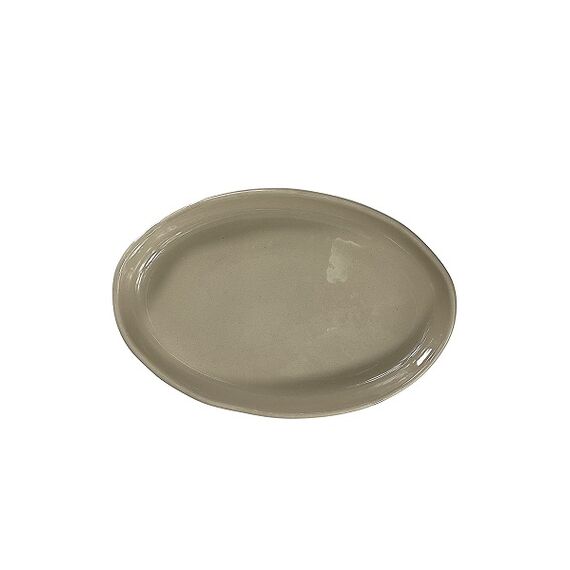 Блюдо овальное 150*100 мм, цвет оливковый, Ground & Craft, волнистый край, Bonna