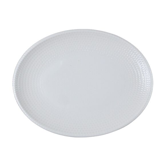 Блюдо овальное 310*240 мм, White Pure Dot, форма Мув, Bonna 
