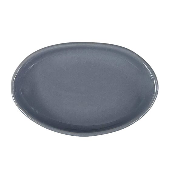 Блюдо овальное 150*100 мм, цвет серый, Ground & Craft, волнистый край, Bonna