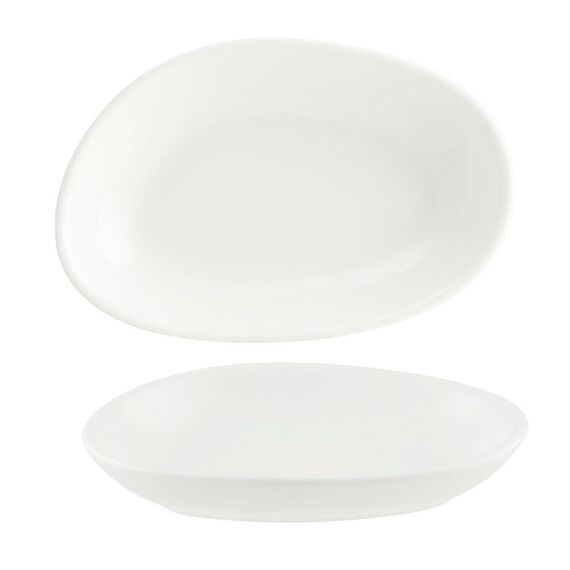 Соусник овальный 70 мл, 120*80 мм, h=22 мм, White, форма Ваго, волнистый край, Bonna