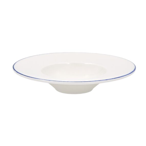 Тарелка для пасты d=280 мм, 400 мл, Retro, синий край, форма Банкет, Bonna 