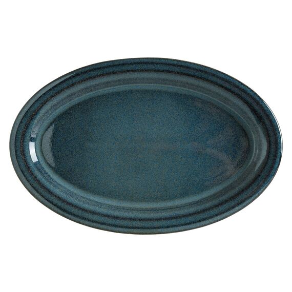 Блюдо овальное 220*140 мм, Ocean Halo, широкая полоска, Bonna 