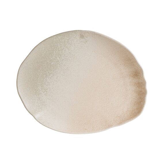 Блюдо овальное 360*280 мм, Blush & Sahara, форма Ваго, волнистый край, Bonna 