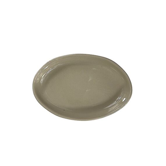 Блюдо овальное 190*130 мм, цвет оливковый, Ground & Craft, волнистый край, Bonna