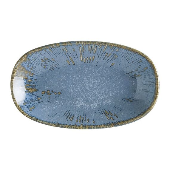 Блюдо овальное 190*110 мм, Snell, цвет голубой, форма Гурмэ, Bonna 
